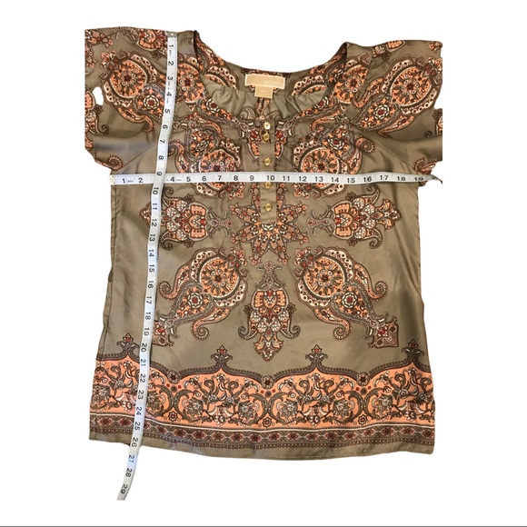 Michael Kors, Silk, flutter sleeve, paisley top - Picture 5 of 9